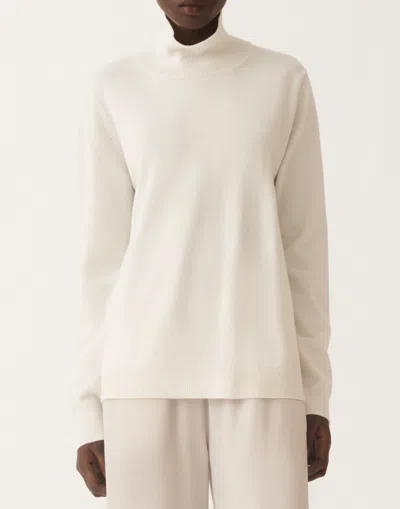Fabiana Filippi High-neck Twisted-front Sweater In White