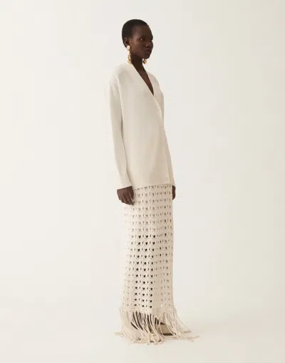 Fabiana Filippi Cashmere And Silk Sweater In White