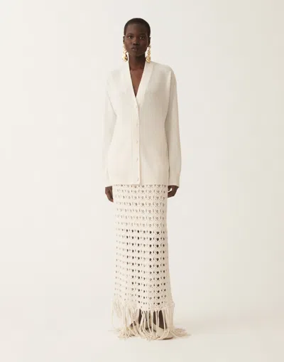 Fabiana Filippi Cashmere And Silk Sweater In White