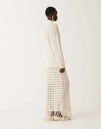 Fabiana Filippi Cashmere And Silk Sweater In White
