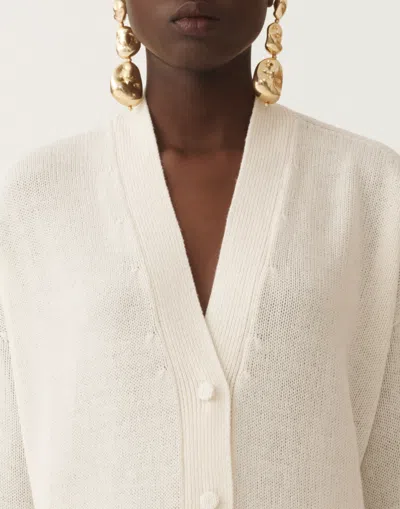 Fabiana Filippi Cashmere And Silk Sweater In White