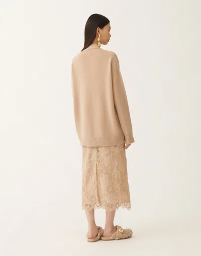 Fabiana Filippi Cashmere And Silk Sweater In Brown