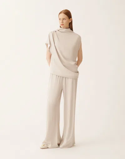 Fabiana Filippi Envers Satin Top In Neutral