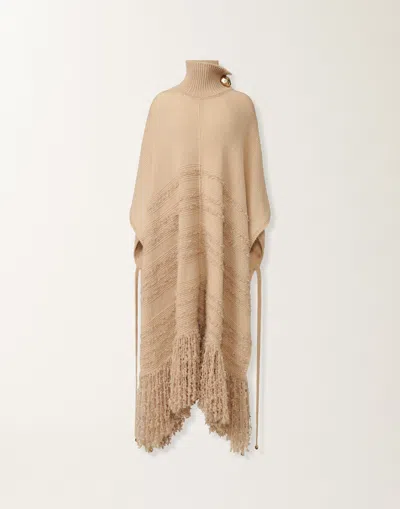 Fabiana Filippi Camel Cape In Brown