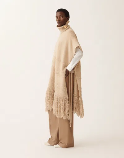 Fabiana Filippi Camel Cape In Brown