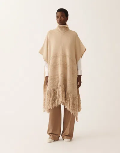 Fabiana Filippi Camel Cape In Brown