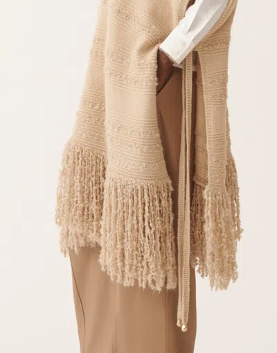 Fabiana Filippi Camel Cape In Brown