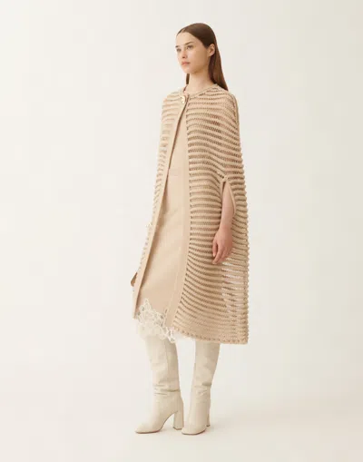 Fabiana Filippi Long Cape In Camel