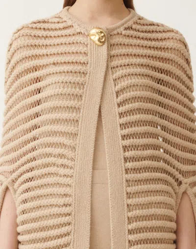 Fabiana Filippi Long Cape In Camel