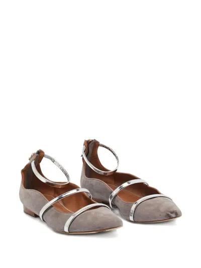Pre-owned Malone Souliers  Suede Ballet Flats