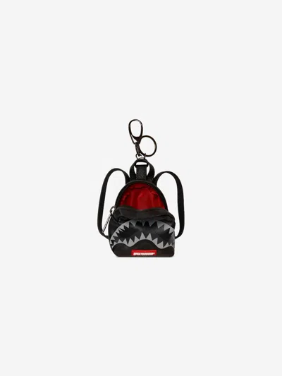 Sprayground Kids Lights Out Sharks In Paris Keychain In Black
