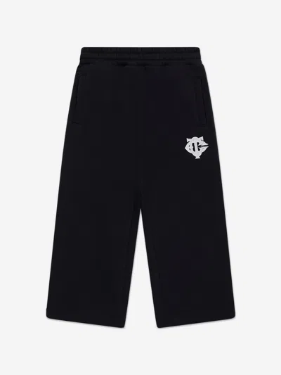 The Couture Club Kids Emblem Applique Joggers In Black