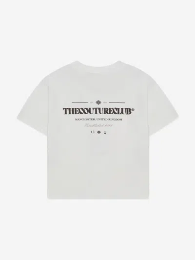 The Couture Club Kids Copyright Multi Graphic T-shirt In White
