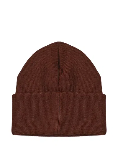 Refrigiwear Logo-patch Beanie In Brown