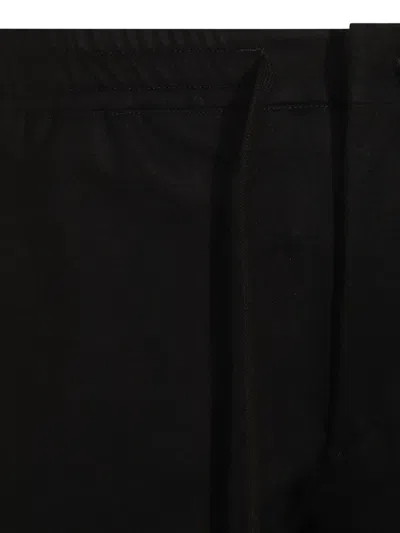 Canali Drawstring-waist Track Pants In Black