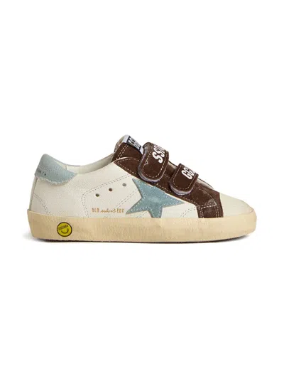 Golden Goose Old School Leather And Suede Sneakers In Brown