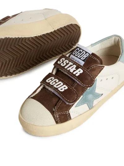 Golden Goose Old School Leather And Suede Sneakers In Brown