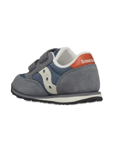 Saucony Baby Jazz Touch-strap Suede Sneakers In Gray