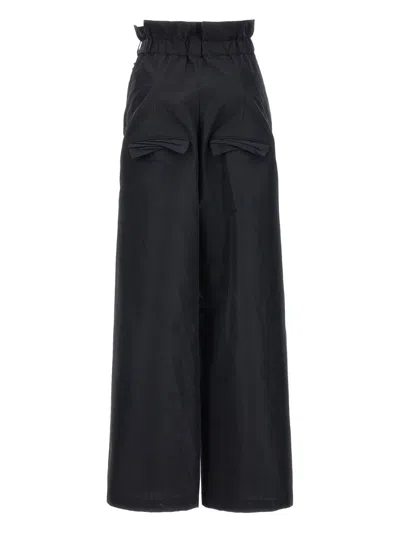 Issey Miyake Black Enfold Trousers In Black