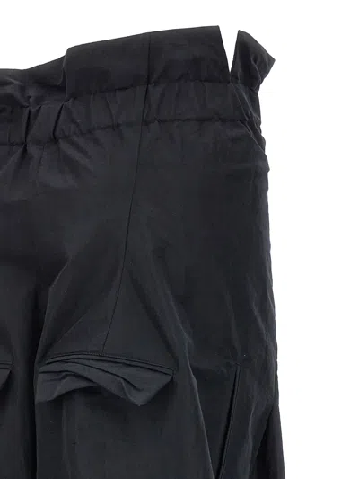 Issey Miyake Black Enfold Trousers In Black