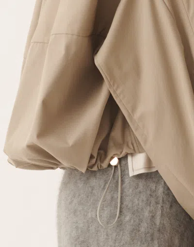 Fabiana Filippi Extra-fine Twill Bomber Jacket In Neutral