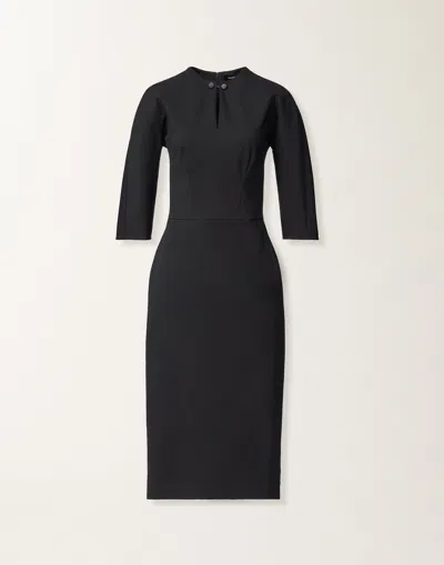 Fabiana Filippi Button-embellished Midi Dress In Black