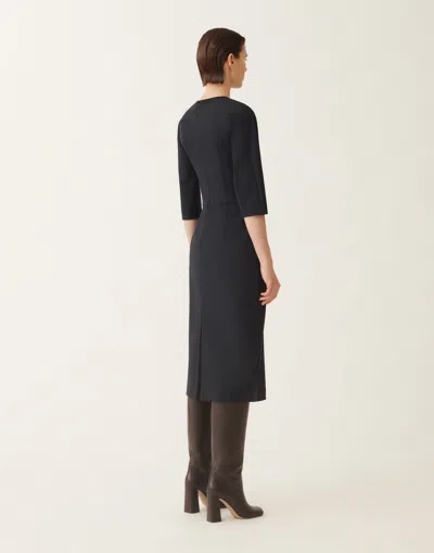 Fabiana Filippi Button-embellished Midi Dress In Black