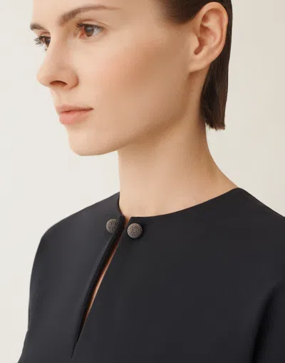Fabiana Filippi Button-embellished Midi Dress In Black