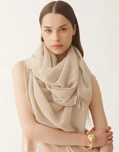 Fabiana Filippi Silk Cashmere Scarf With Lurex