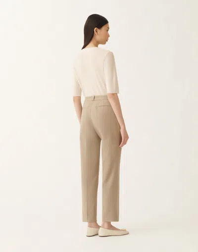Fabiana Filippi Montefalco Cotton Gabardine Trousers In Neutral
