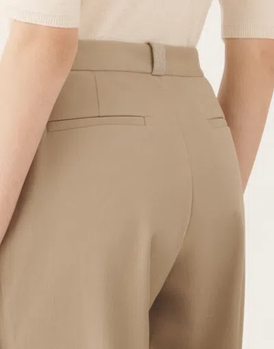 Fabiana Filippi Montefalco Cotton Gabardine Trousers In Neutral