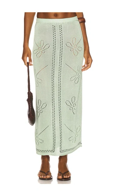 Calle Del Mar Garden Party Skirt In Green