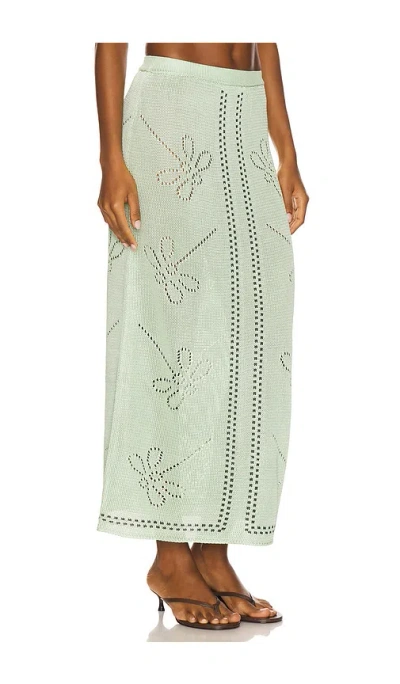 Calle Del Mar Garden Party Skirt In Green