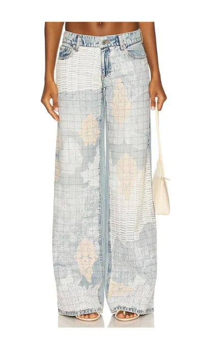 Alice And Olivia Trish Baggy Jean In Blue