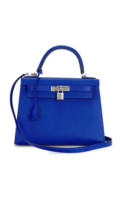 Fwrd Renew Hermes Epsom Kelly 28 Sellier Handbag