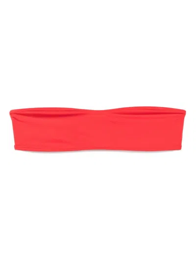 Roberta Einer Bandeau Bikini Top In Red