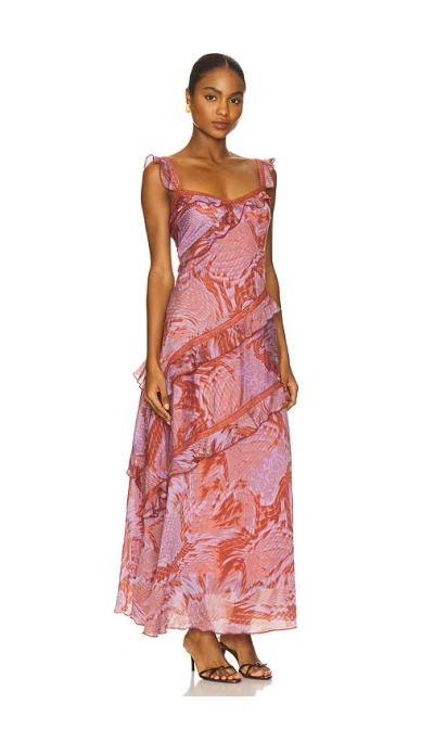 Steve Madden Versailles Sleeveless Ruffle Dress In Pink