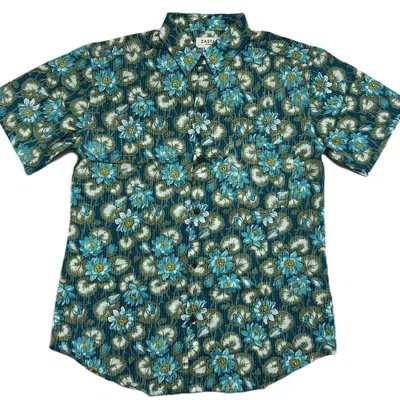Zasta Studio Men's Organic Hand Block Printed Cotton Half Sleeve Shirt J
