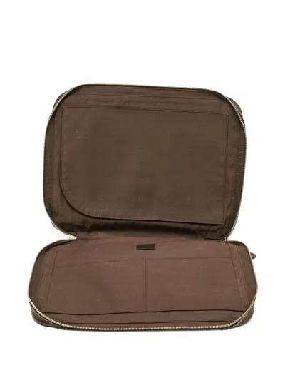 Pre-owned Gucci Gg-pattern Portfolio Case