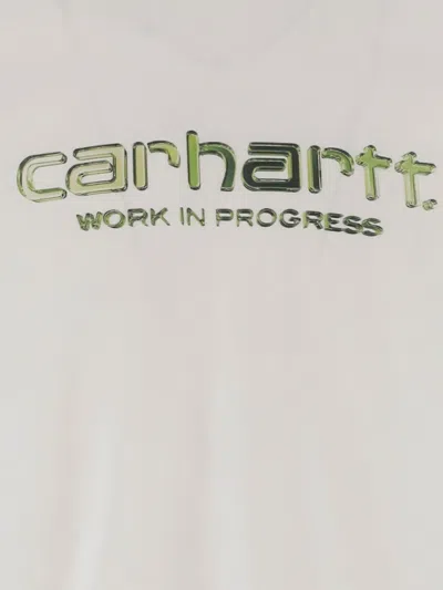 Carhartt Short Sleeve Solar Chrome Script T Shirt White In White