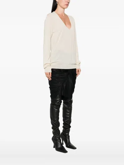 Rick Owens V-neck Wool Sweater