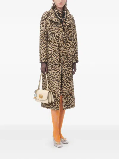 Valentino Leopard Print Belted Coat In Multi