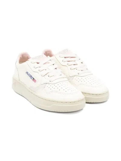 Autry Perforated Leather Trainers In White