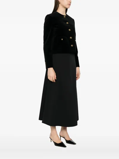 Blazé Milano Button-fastening Cotton-blend Jacket In Black