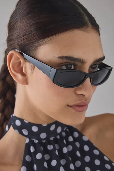 Urban Outfitters Mila Rectangle Sunglasses In Black, Women's At