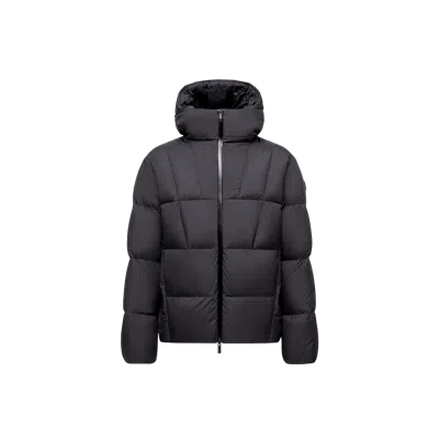 Moncler Doudoune Courte À Capuche Fusain