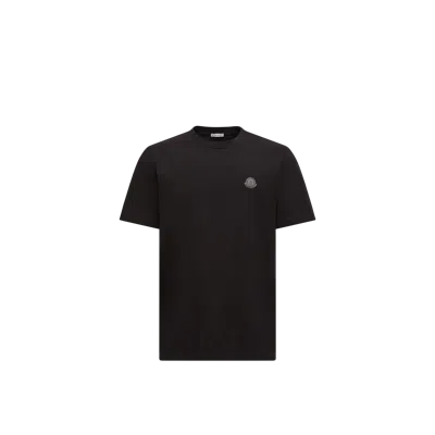 Moncler Logo Patch Crew Neck Short Sleeves T-shirt In Black