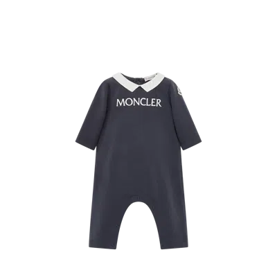 Moncler Barboteuse En Coton À Logo Brodé
