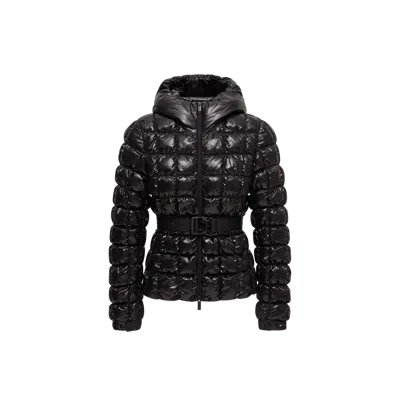 Moncler Eynard Hooded Square-quilted Short Down Jacket, Women, Black, Size: 0