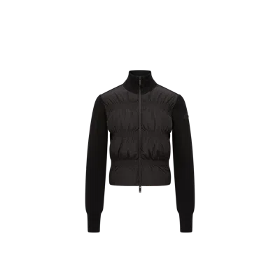 Moncler Cardigan Zippé Matelassé En Laine